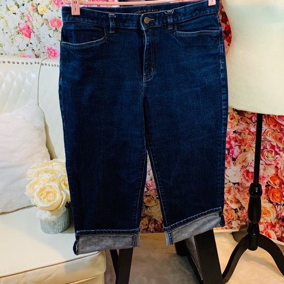 Cropped Ralph Lauren Denim capris. Size 8 - Picture 2 of 5